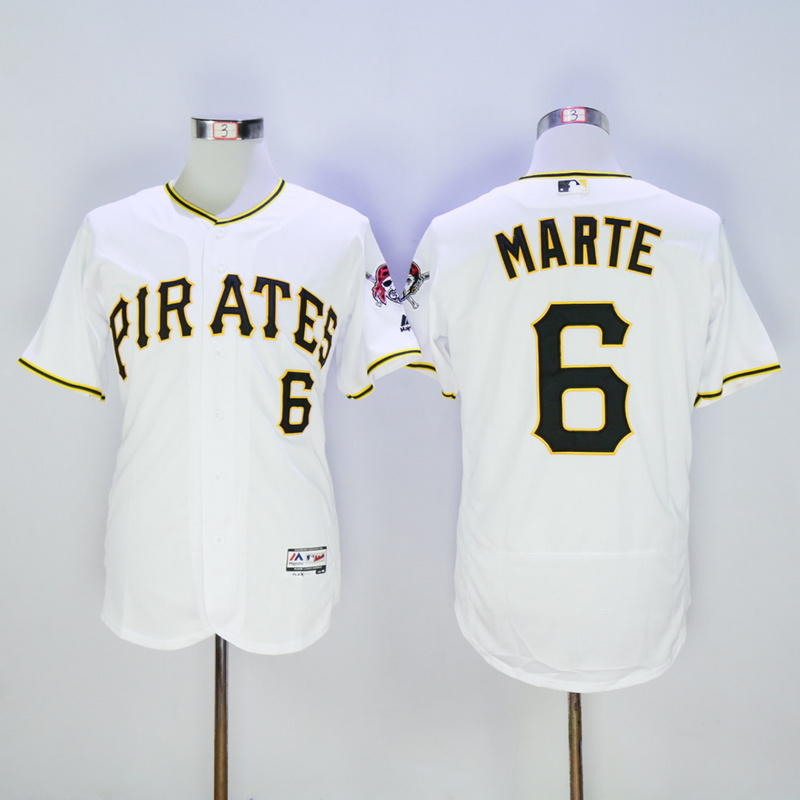 Men Pittsburgh Pirates 6 Marte White Elite MLB Jerseys